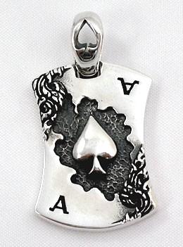 Ace Spade Mens Dog Tag Pendant