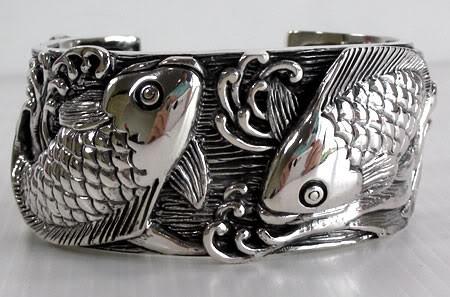 Carp Koi Fish Cuff Bracelet