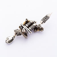 Dragon Tattoo Machine Gun Pendant