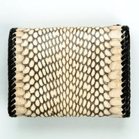 Dark Grey Snake Leather Biker Wallet