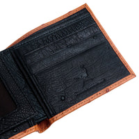 Light Brown Tan Ostrich Leather Wallet