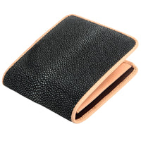 Black Full Polished Genuine Stingray Leather Wallet
