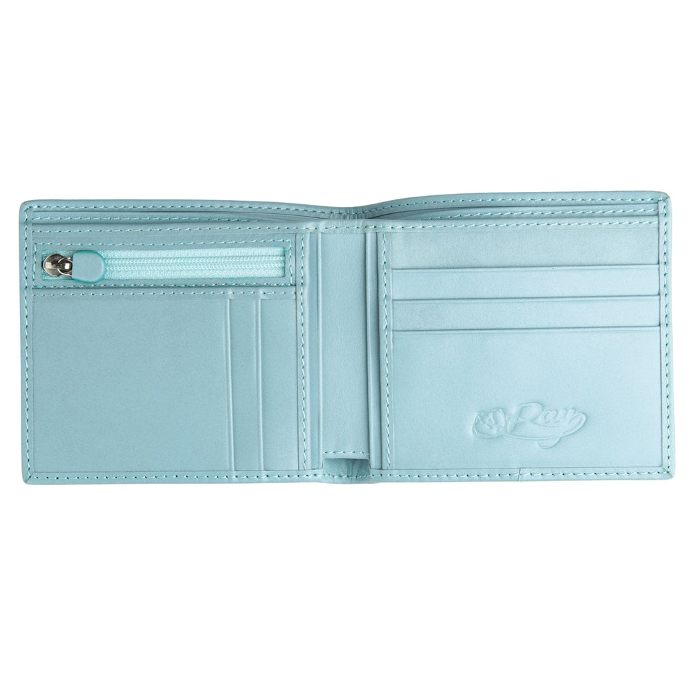 Blue Turquoise Polished Stingray Skin Leather Wallet