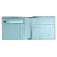 Blue Turquoise Polished Stingray Skin Leather Wallet