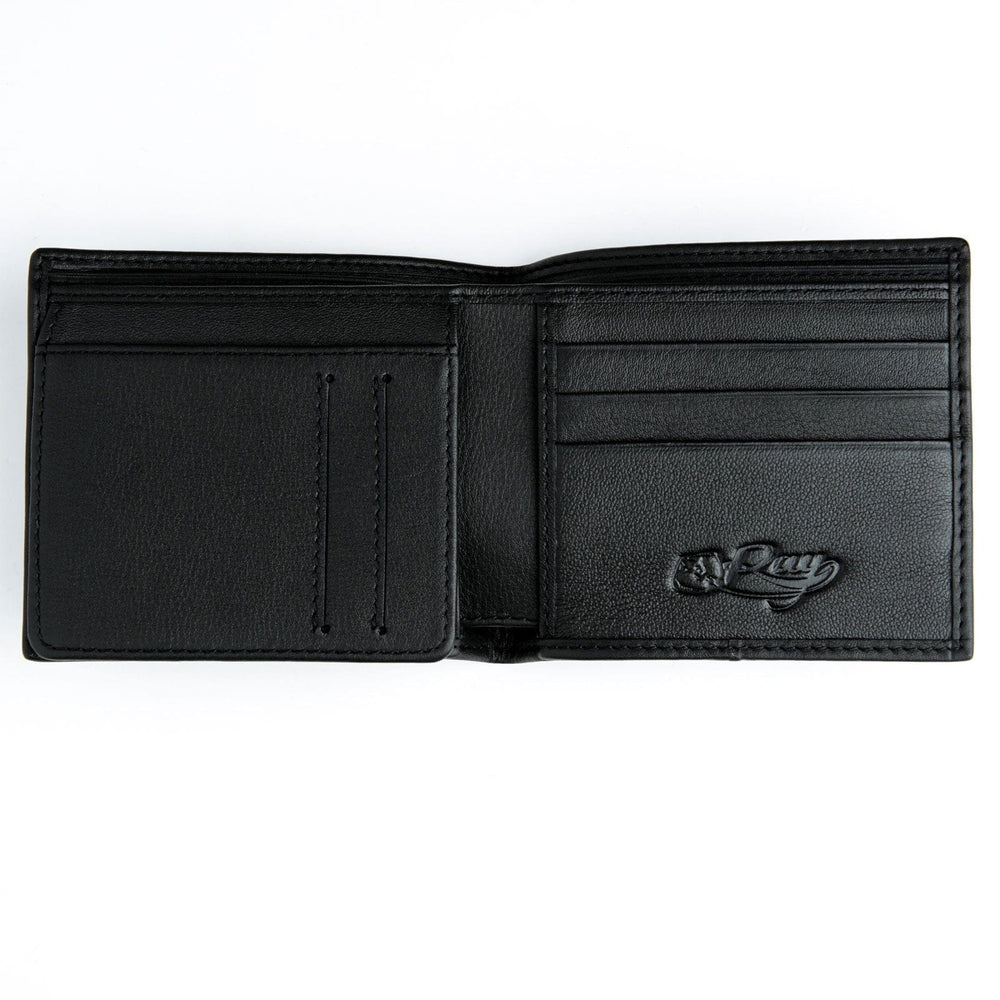 Black Long White Pearl Stingray Leather Men's Wallet