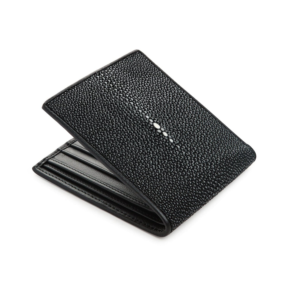 Black Polished Stingray Wallet