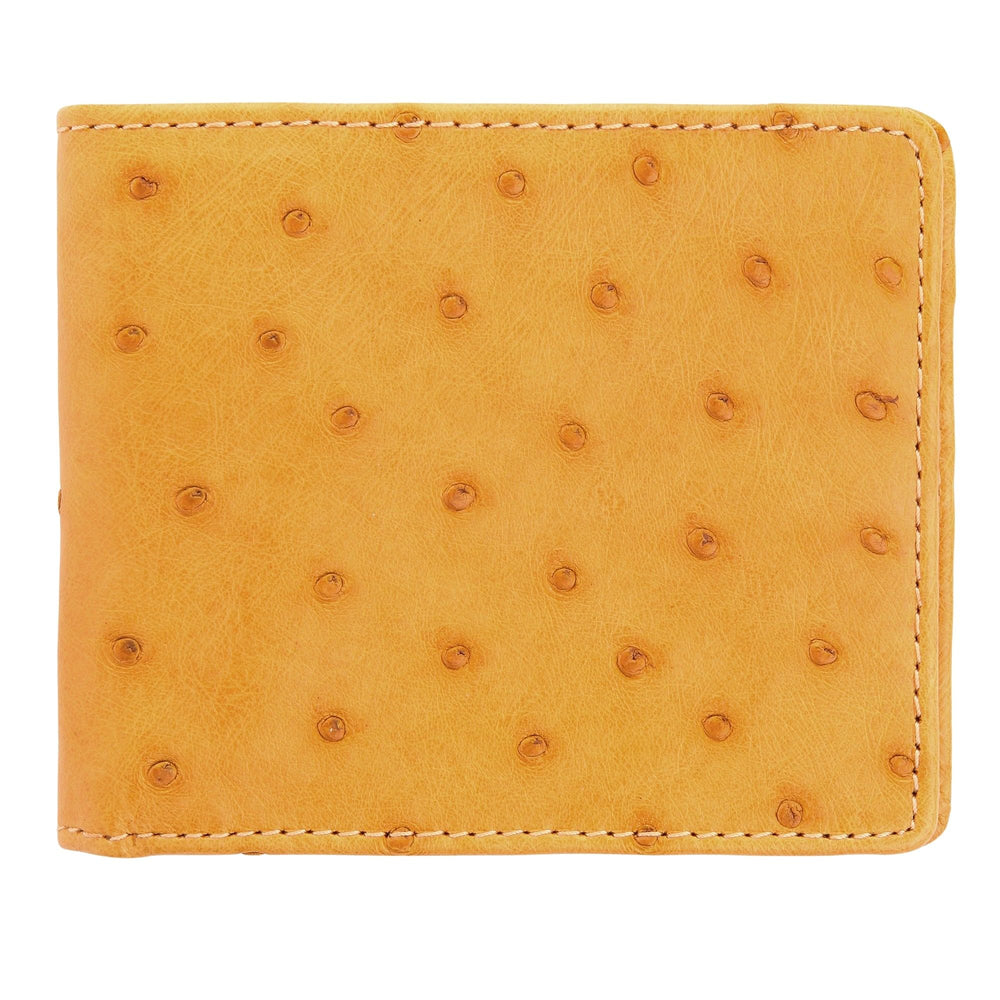 Butter Tan Genuine Ostrich Leather Wallets