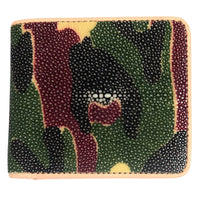 Geldbörse aus echtem Rochenleder in Camouflage-Optik