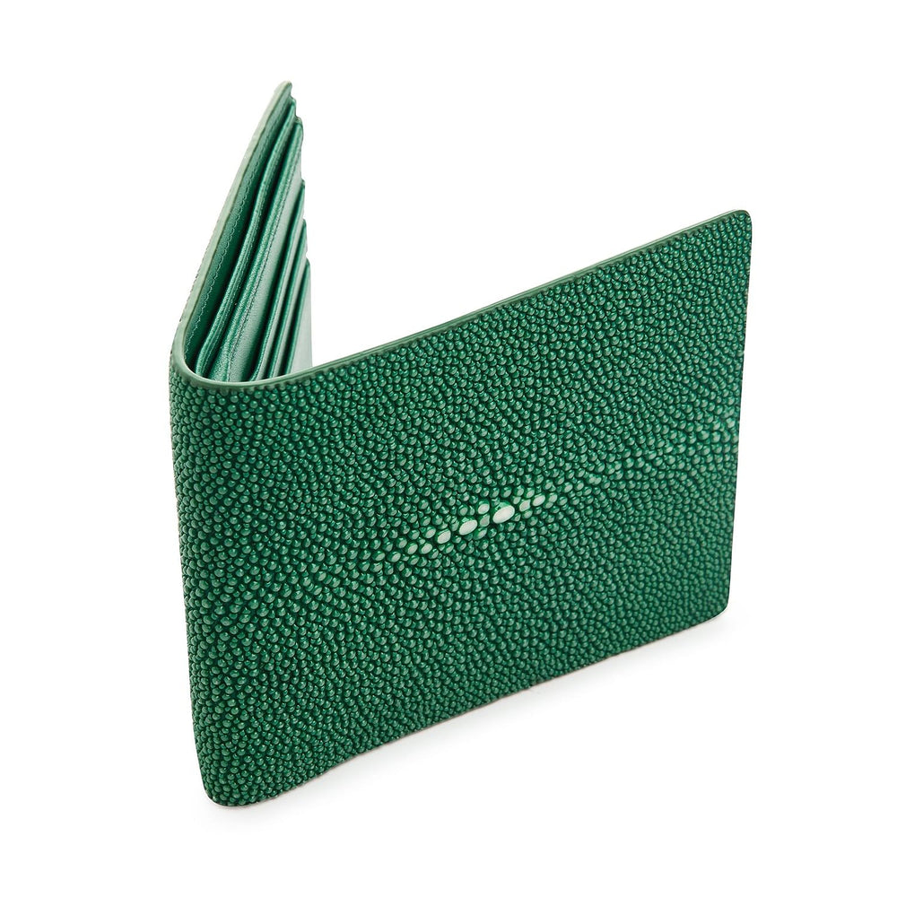 Green Polished Stingray Wallet