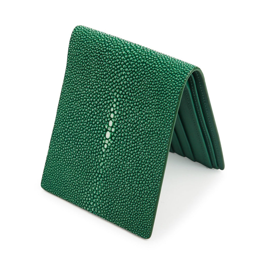 Green Polished Stingray Wallet