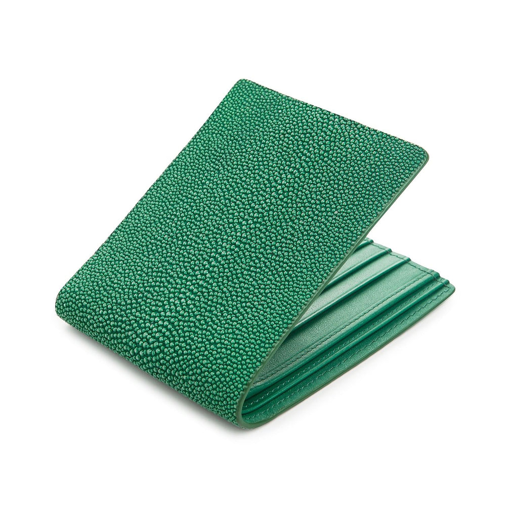 Green Polished Stingray Wallet