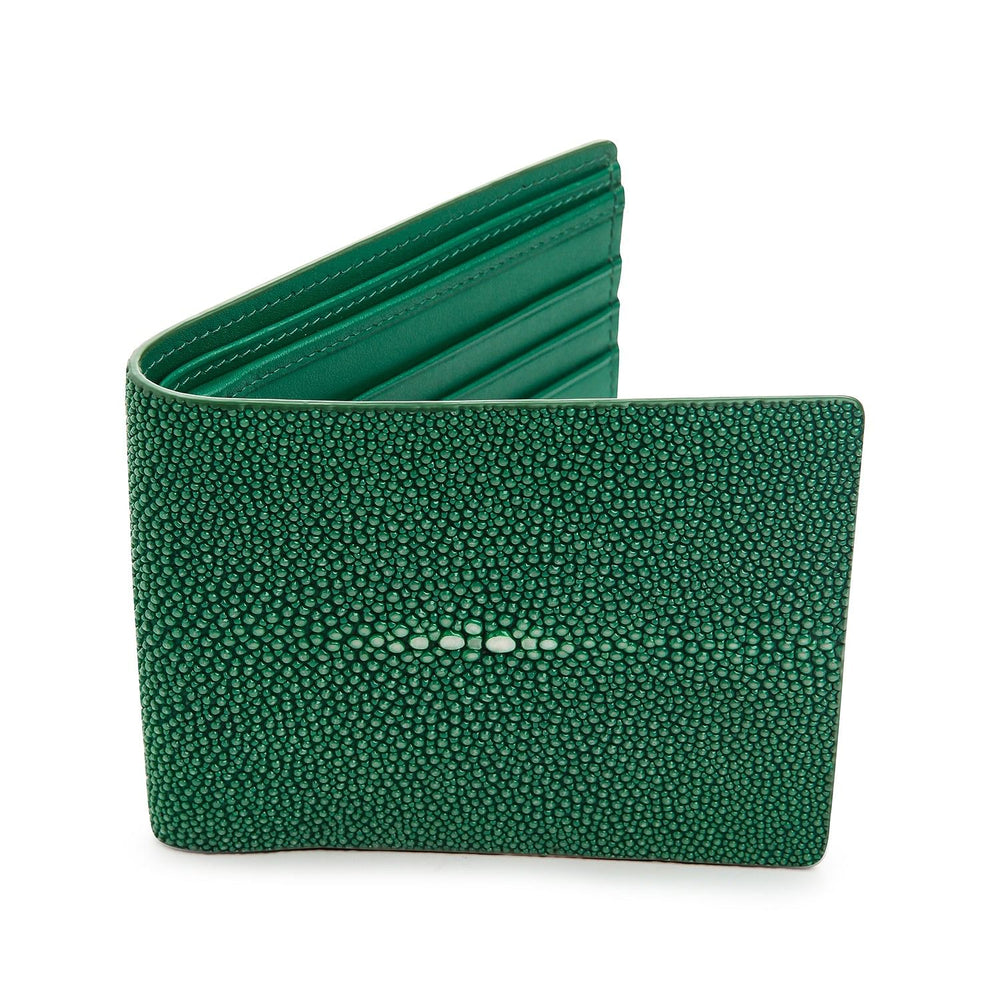 Green Polished Stingray Wallet