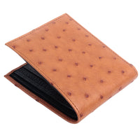 Light Brown Tan Ostrich Leather Wallet