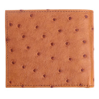 Light Brown Tan Ostrich Leather Wallet