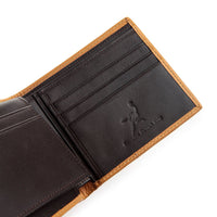 Brown Genuine Ostrich Leather Wallets