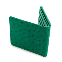 Ostrich Wallet Genuine Skin Green