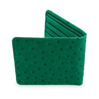 Ostrich Wallet Genuine Skin Green