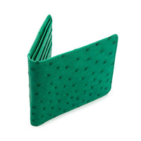 Ostrich Wallet Genuine Skin Green