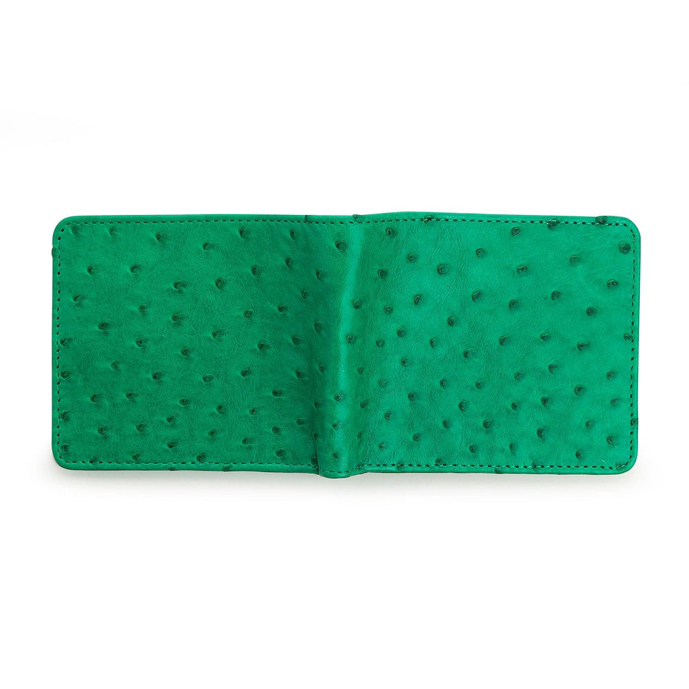 Ostrich Wallet Genuine Skin Green