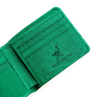 Ostrich Wallet Genuine Skin Green