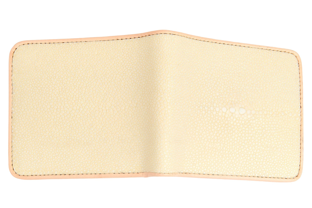 Pearl White Genuine Stingray Leather Wallet