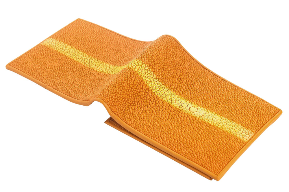 Row Orange Stingray Skin Wallet