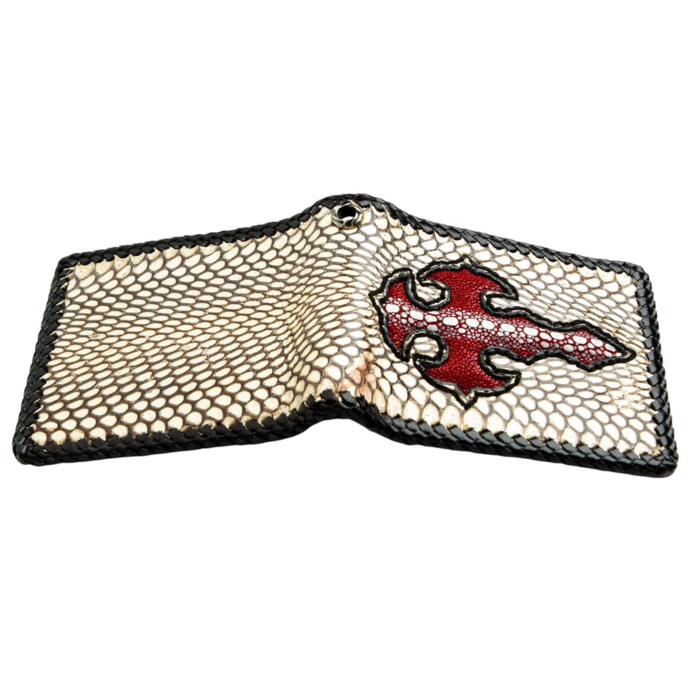 Stingray Leather Tribal Rider Tattoos Biker Chain Wallet