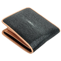 Black Full Polished Genuine Stingray Leather Wallet
